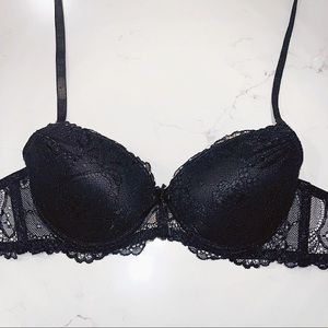 Black Lace Push-Up Bra